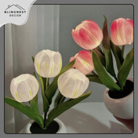 Đèn ngủ hoa tulip giả decor phòng phát sáng lãng mạn có thể làm quà tặng_BN014