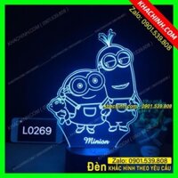 Đèn ngủ khắc hình Minion Làm Quà Tặng mẫu L0269 -Y Nhận làm theo yêu cầu