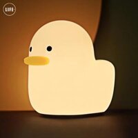Đèn Ngủ LED 3 Bóng Silicone Dạng Bóp Hình Vịt Dễ Thương Trang Trí Phòng Ngủ Trẻ Em