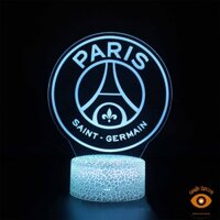 Đèn Ngủ Led 3D Logo CLB Bóng đá Paris Saint Germain | 16 Màu + Remote | Đèn Led 3D PSG trang trí phòng n