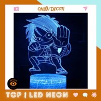 Đèn ngủ LED 3D tạo hình nhân vật Anime, Son Go Ku, Naruto, One Piece, Pikachu,...16 màu đẹp mắt