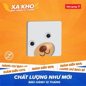 Đèn ngủ led cảm biến quang hình con gấu vuông điện quang Đq LNL04