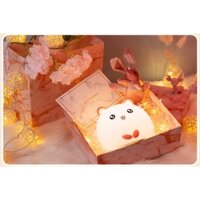 Đèn ngủ led cảm ứng mèo tròn ú silicon siêu xinh