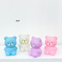 Đèn ngủ led Colorful baby bear ngồi má hồng dùng pin 7x10