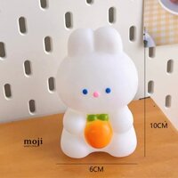 Đèn ngủ led Rabbit hug carrot dùng pin 6x10