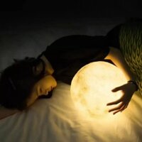Đèn ngủ mặt trăng ML3D-2003, Đèn mặt trăng 3 màu 20cm,  Đèn trang trí Moon Light 3D