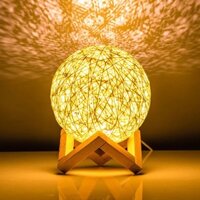 Đèn ngủ mặt trăng quả cầu may vintage, đèn ngủ 3D loại mới 2022
