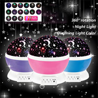 Đèn Ngủ Máy Chiếu Bầu Trời Đầy Sao Đèn Ngủ Máy Chiếu Đèn Cho Bé Trang Trí Xoay Đầy Sao Mầm Non Mặt Trăng Galaxy Máy Chiếu Tabl
