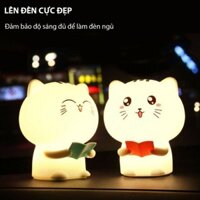 Đèn ngủ ngủ led silicon hình mèo