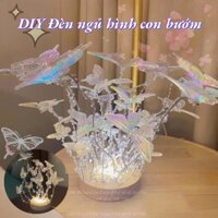 Đèn ngủ pha lê bướm DIY thủ công, quà tặng sinh nhật phòng ngủ lãng mạn Đầu giường Chiếu sáng xung quanh