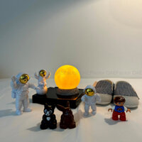 Đèn ngủ, Phi hành gia ánh sáng giường 3D Moon 3 set, trang trí phòng ngủ, nội thất phòng ấm cúng, chiều cao dưới 10cm