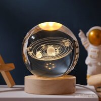 Đèn ngủ quả cầu pha lê phát sáng, trang trí sáng tạo, quả cầu thủy tinh bầu trời đầy sao, quà tặng cho ngày phụ nữ, quà sinh nhật