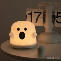 Đèn ngủ sáng tạo BOO Ghost, sạc USB, hẹn giờ, dễ thương, đơn giản, quà tặng, đèn ngủ đồng hành