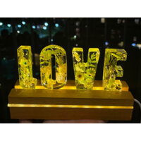 Đèn ngủ theo tên, đèn ngủ handmade, DIY bằng keo resin Floral Memories theo yêu cầu