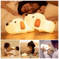 Đèn ngủ trang trí,đèn led silicon cảm ứng cún dễ thương - (Papa puppy)