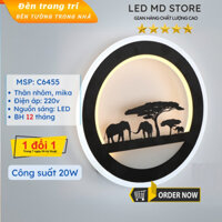 Đèn ngủ treo tường con voi C6455, gắn tường trang trí phòng khách, Phòng ngủ,cầu thang, bh 1 năm