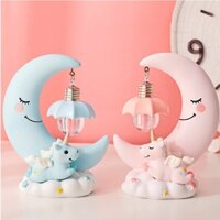 ĐÈN NGỦ UNICORN TRANG TRÍ để bàn decor phòng ngủ dễ thương, đèn mặt trăng trang trí ngôi nhà đáng yêu - quà tặng ý nghĩa