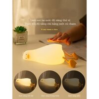 Đèn Ngủ Vịt Lười, Đèn Ngủ Cảm Ứng LED, Đèn Ngủ Sạc Pin Sử Dụng 6 Tiếng, Đèn Ngủ Cute Dễ Thương