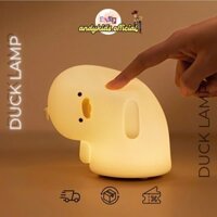 Đèn ngủ vịt vàng nghiêng đầu  đèn ngủ để bàn dễ thương cute silicon cảm biến cắm sạc USB quà giáng sinh Noel.