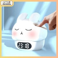 Đèn ngủ Warm House, Đồng hồ báo thức kỹ thuật số hẹn giờ dễ thương, Đèn ngủ Đèn ấm áp Cảm biến cảm ứng sáng tạo Đồng hồ