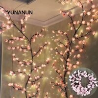 Đèn nhánh cây LED YUNAUN cho tường, nguồn USB với đèn nhánh hoa anh đào từ xa, 8 chế độ ánh sáng hoa anh đào hoa anh đào trang trí vòng hoa
