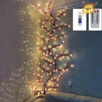 Đèn nhánh hoa anh đào TJCT, với đèn nhánh cây LED họa tiết hoa anh đào từ xa cho tường, cung cấp USB 8 chế độ ánh sáng Đèn nhánh cây anh đào Trang trí Giáng sinh