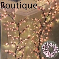 Đèn nhánh hoa anh đào, USB Cung cấp 8 chế độ ánh sáng Đèn nhánh cây LED cho tường, Họa tiết hoa anh đào với đèn nhánh cây anh đào từ xa