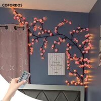 Đèn nhánh hoa anh đào COFORDOS, với điều khiển từ xa 8 chế độ ánh sáng Đèn nhánh cây Led cho tường, Hoa anh đào Hoa văn USB Cung cấp đèn nhánh Led Trang trí Giáng sinh