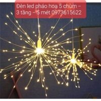 Đèn nháy Led pháo hoa 3 tầng màu vàng / nhiều màu