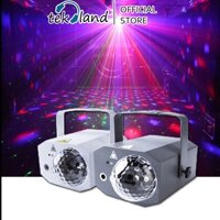 Đèn nháy theo nhạc kết hợp laze led flash có điều khiển - đèn phòng bay chiếu ánh sáng laser