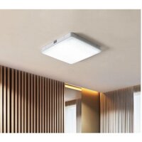 Đèn NLMT ốp trần hình vuông cao cấp bóng led 100W với tấm pin năng lượng mặt trời rời (DP60)