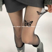 Đen Nơ Vớ Nữ Gợi Cảm Đen Lụa Nguyên Chất Desire Quần Dễ Thương In Hình jk Lolita chấm Bi Đen Vớ