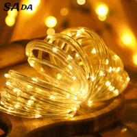 Đèn ống năng lượng mặt trời Dây chuyền chiếu sáng LED Đèn dây phủ cao su Đèn lồng cắm trại có dây đồng Đèn không khí Đèn trang trí chống nước ngoài trời