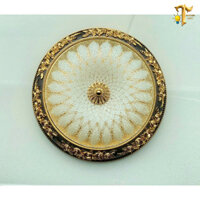 Đèn ốp ban công mái hiên 50cm,Đèn ốp trần 3 chế độ màu ánh sáng chất liệu hợp kim chao đèn thủy tinh TDCL