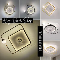 Đèn ốp kèm quạt trần - đèn sáng, quạt chạy êm tiết kiệm điện - Bảo hành 1 năm - Mẫu hot 2023