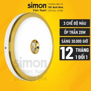 Đèn ốp trần 3 chế độ màu ELT8010/20W