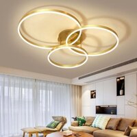 Đèn ốp trần 3 vòng tròn, Đèn LED 3 chế độ sáng, Điều khiển từ xa