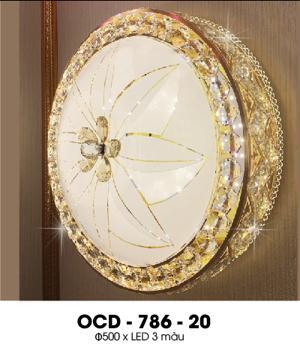 Đèn ốp trần cổ điển hợp kim cao cấp họa tiết hoa văn trang trí OCD-786-20