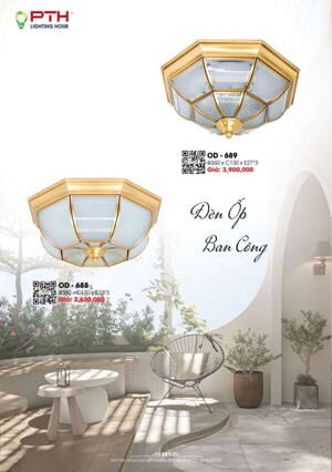 Đèn ốp trần đồng OD-689