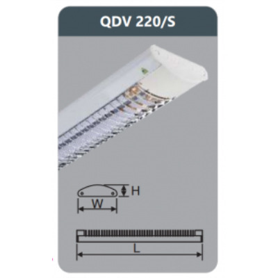 Đèn ốp trần Duhal QDV 220/S - 2x9W