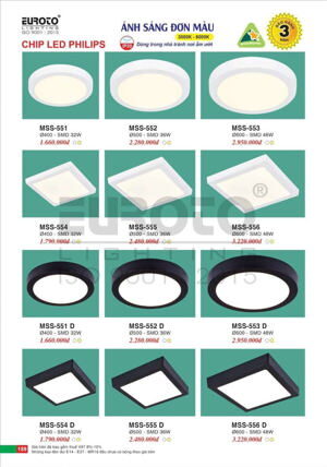 Đèn ốp trần Euroto MSS-556