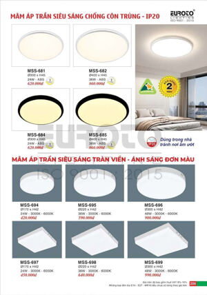 Đèn ốp trần Euroto MSS-695