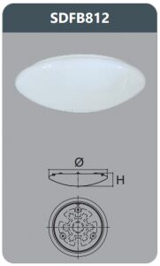 Đèn ốp trần led 12w SDFB812