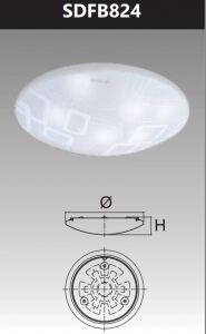 Đèn ốp trần led 24w SDFB824