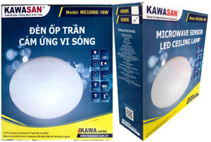 Đèn ốp trần LED cảm ứng chuyển động vi sóng Ø295×95 16W Kawasan MS326BE-16W