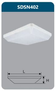 Đèn ốp trần led chống thấm 18w SDSN402