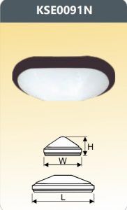 Đèn ốp trần led chống thấm đổi màu 9w KSE0091N