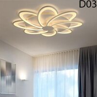 ĐÈN ỐP TRẦN LED DD03 Trang Trí Phòng Khách, Phòng Ngủ, Trần Thạch Cao 3 Chế Độ Sáng Có Kèm Điều Khiển Từ Xa