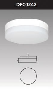 Đèn ốp trần led đế nhôm tròn 24W