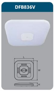 Đèn ốp trần led điều khiển 36w DFB836V